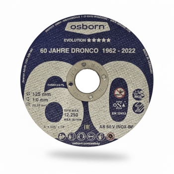 Dronco Osborn 125x1 mm Trennscheibe AS 60 V INOX-BF 10 Trennscheiben